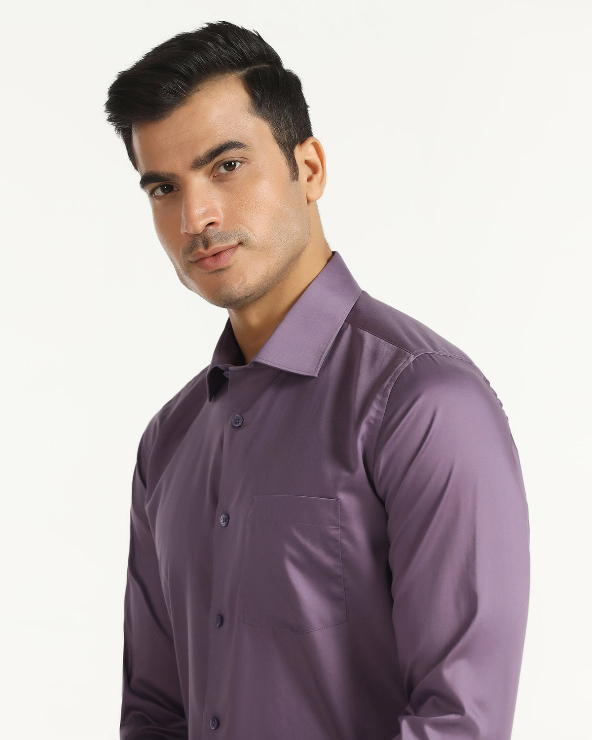 Blackberry Mens Formal Shirt F/S Bp-Lg-So-Roger Purple - Goyalsons ShopMax