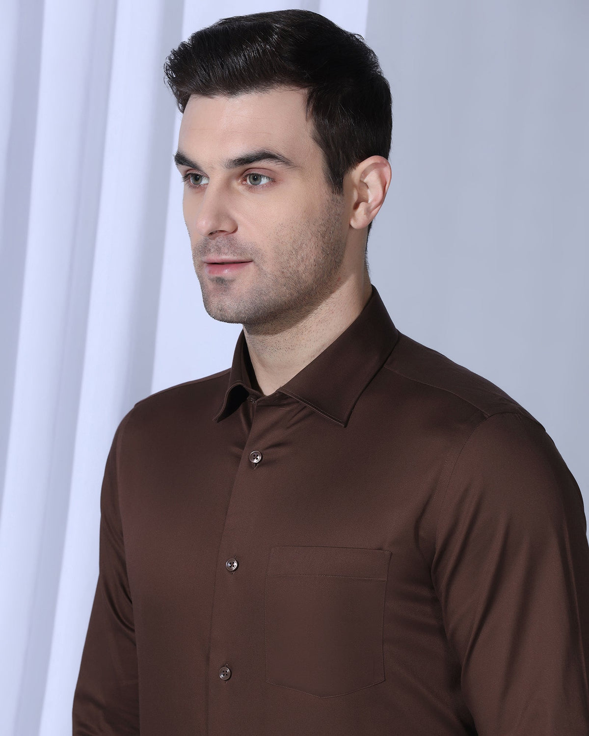 Blackberry Mens Formal Shirt F/S Nl-P1-So-Georgia Rust