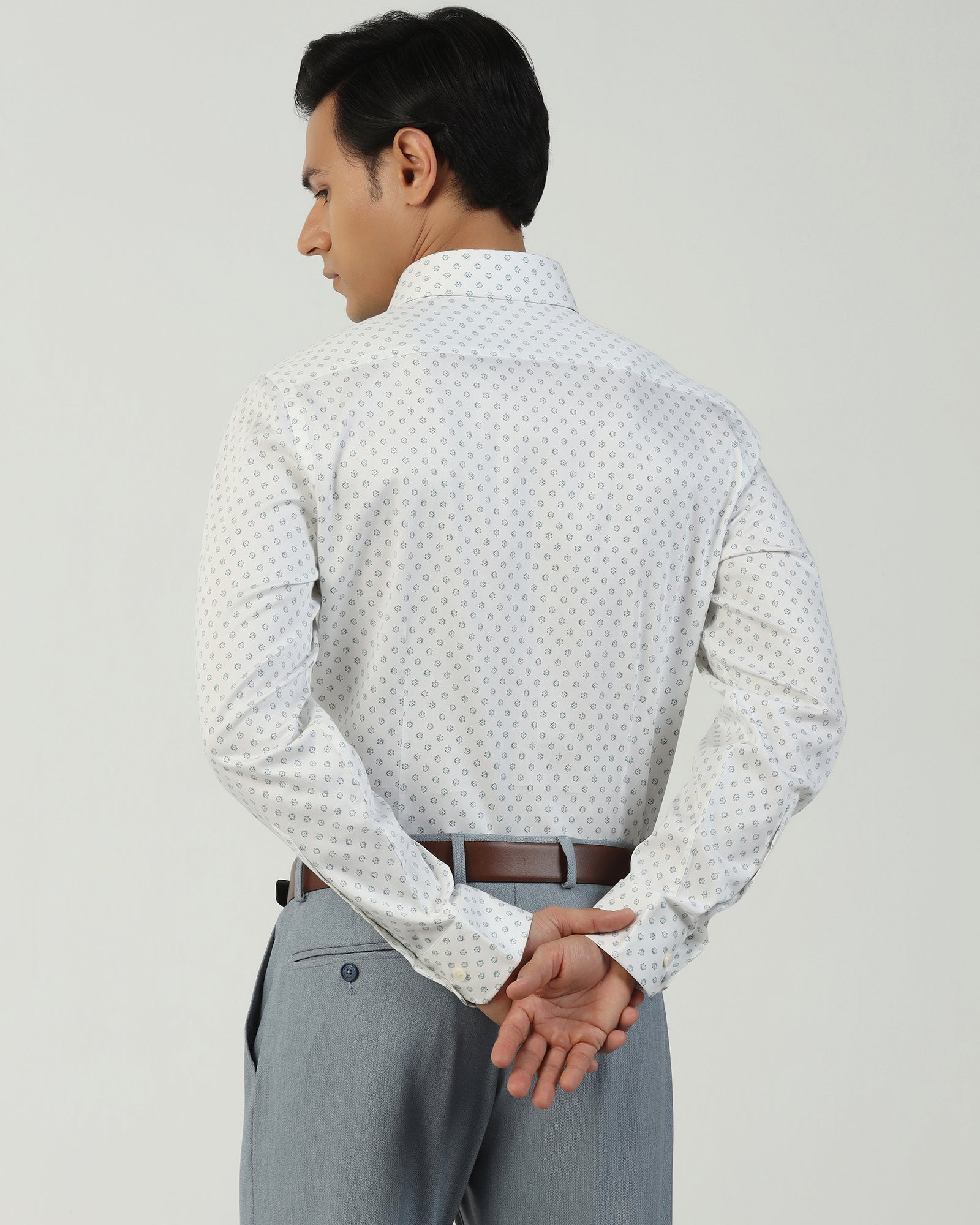 Blackberry Mens Formal Shirt F/S Bp-Bs-Pt-Title White