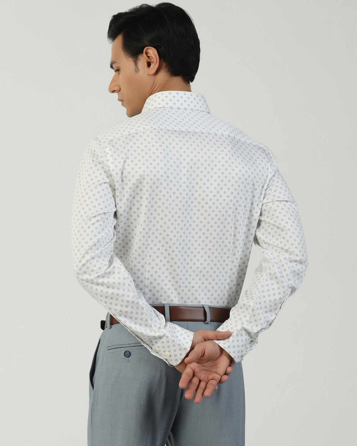 Blackberry Mens Formal Shirt F/S Bp-Bs-Pt-Title White