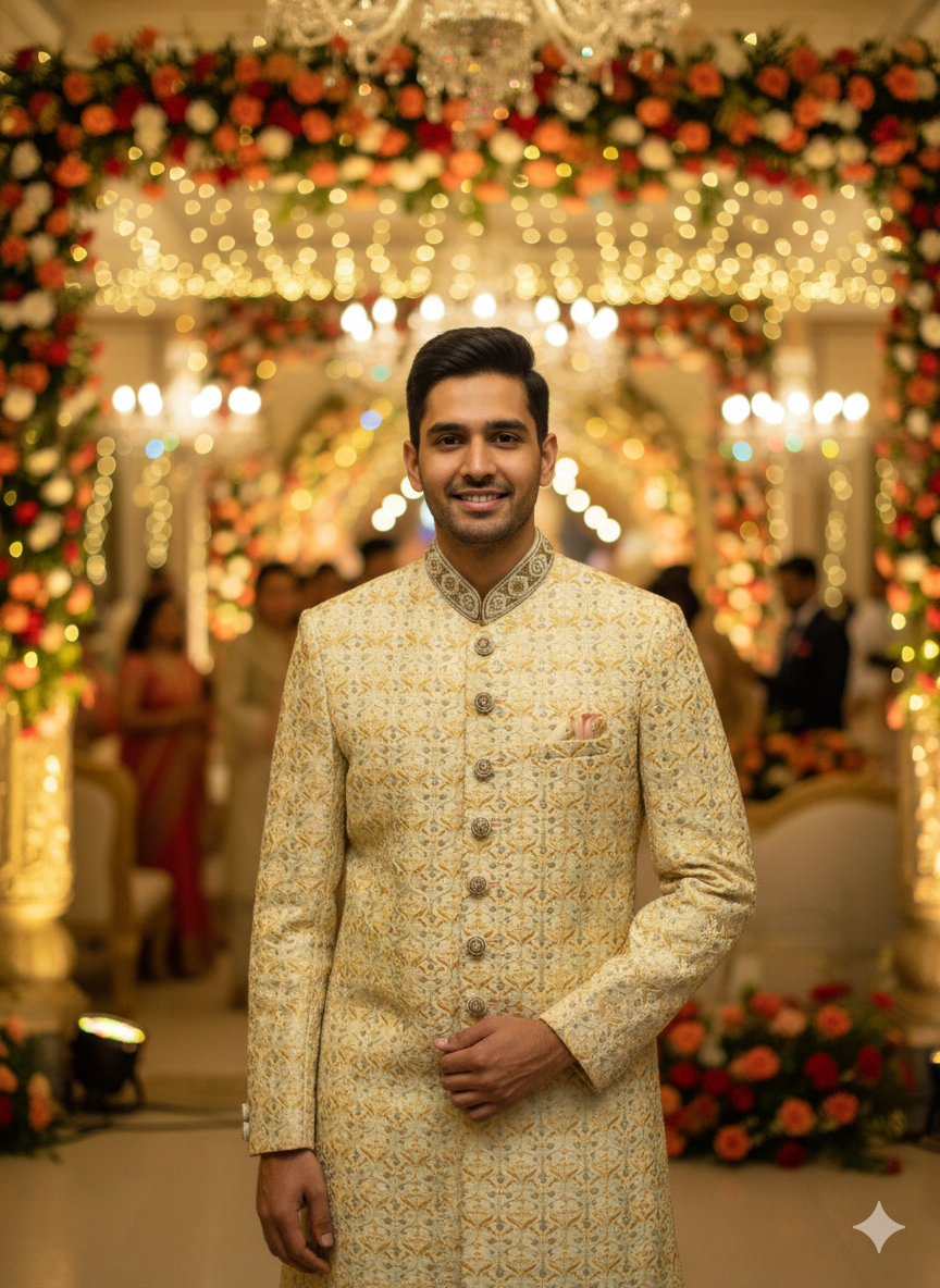 The Gold Standard: Regal Indian Groom Attire