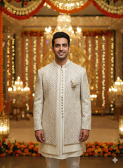 Lyte Club Mens Indo Western Iw-2048 Grey