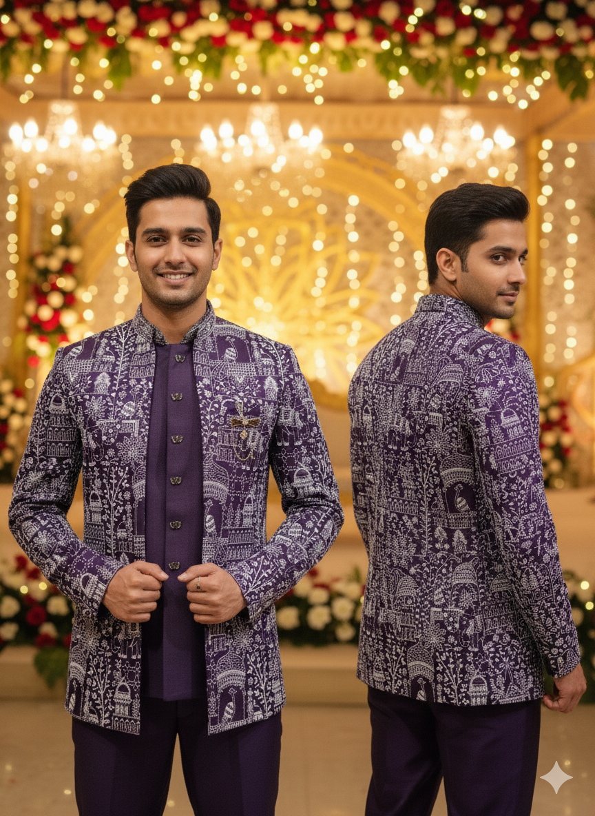 Lyte Club Mens Coat Suit Jodhpuri