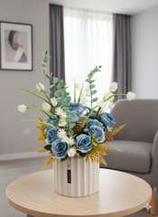 Elegant Artificial Flower Arrangement In Ceramic Vase - Goyalsons ShopMax