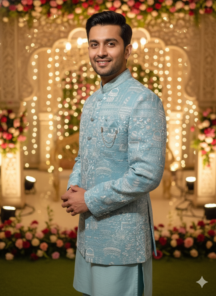 Lyte Club Mens Coat Suit Jodhpuri