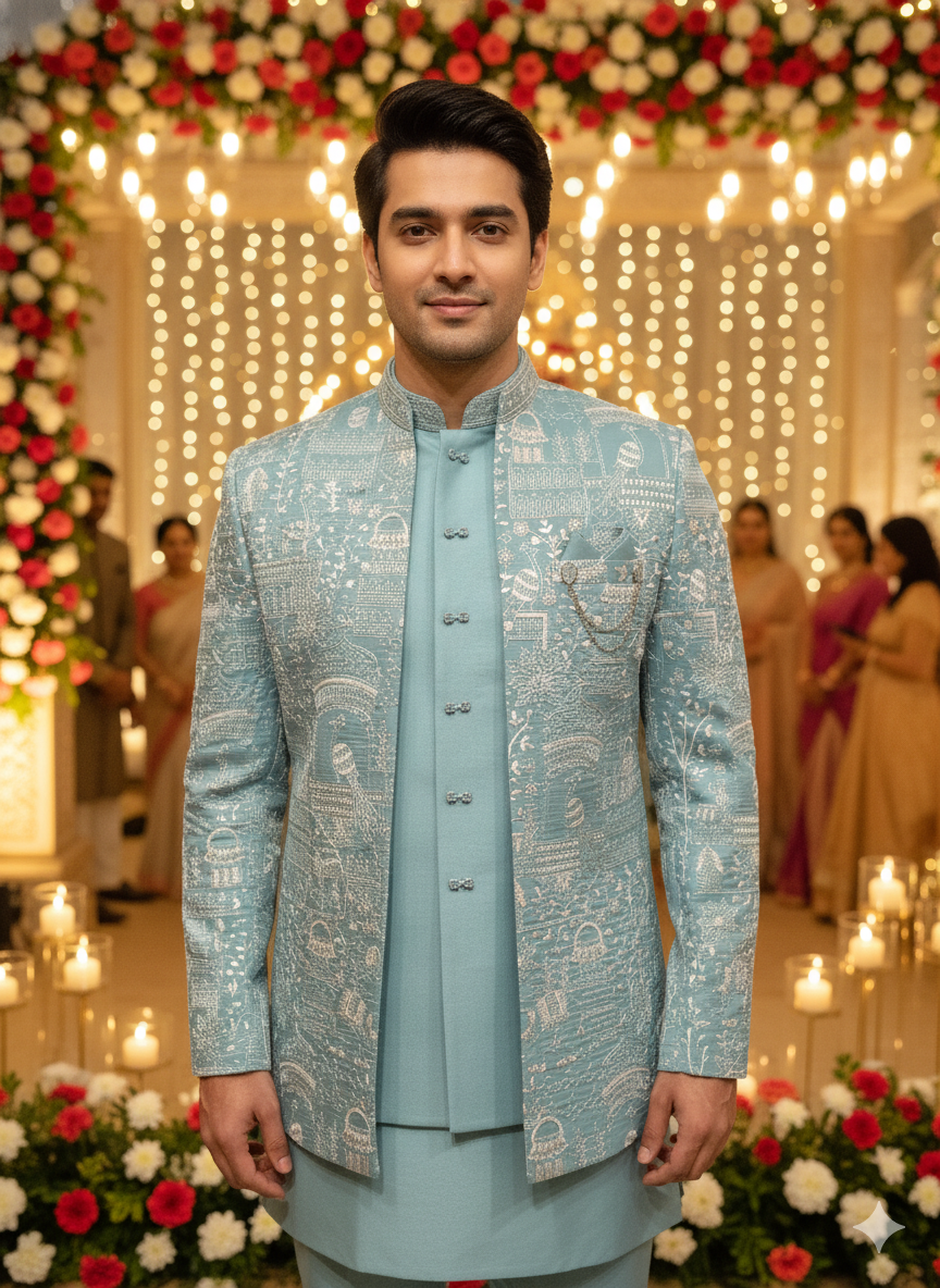 Lyte Club Mens Coat Suit Jodhpuri