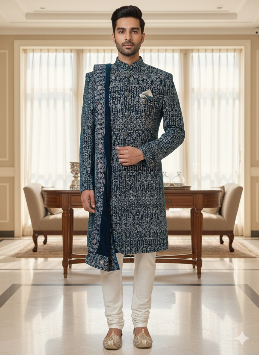 EDEN MENS INDO WESTERN INDO21574 R.GREEN