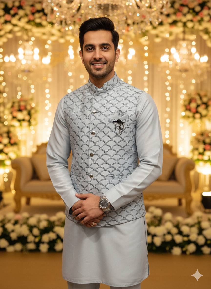 BLUE STAGE MENS BASKET KURTA SET 24735 S.NO. 2