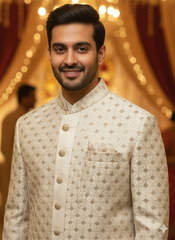 Lyte Club Mens Indo Western I/W-9916 Peach