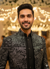 Lyte Club Mens Indo Western Iw-25603 Black