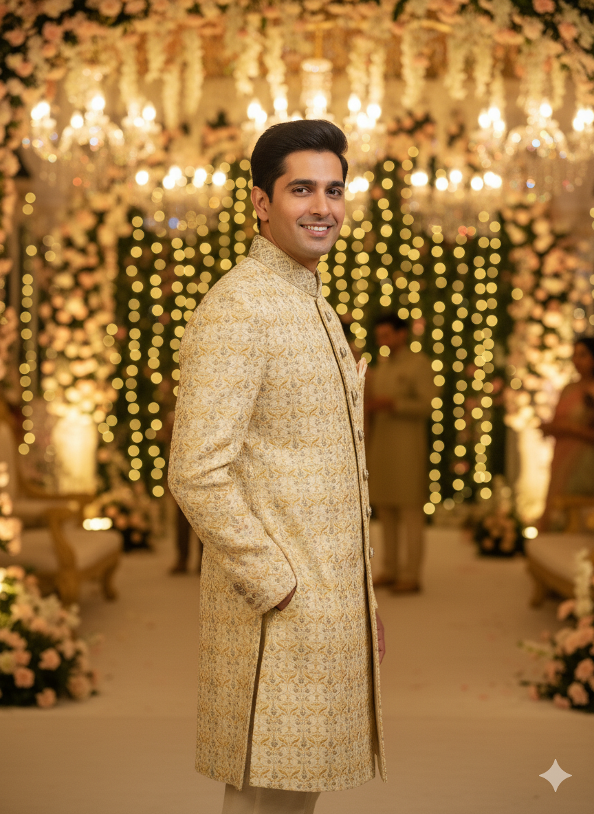 The Gold Standard: Regal Indian Groom Attire