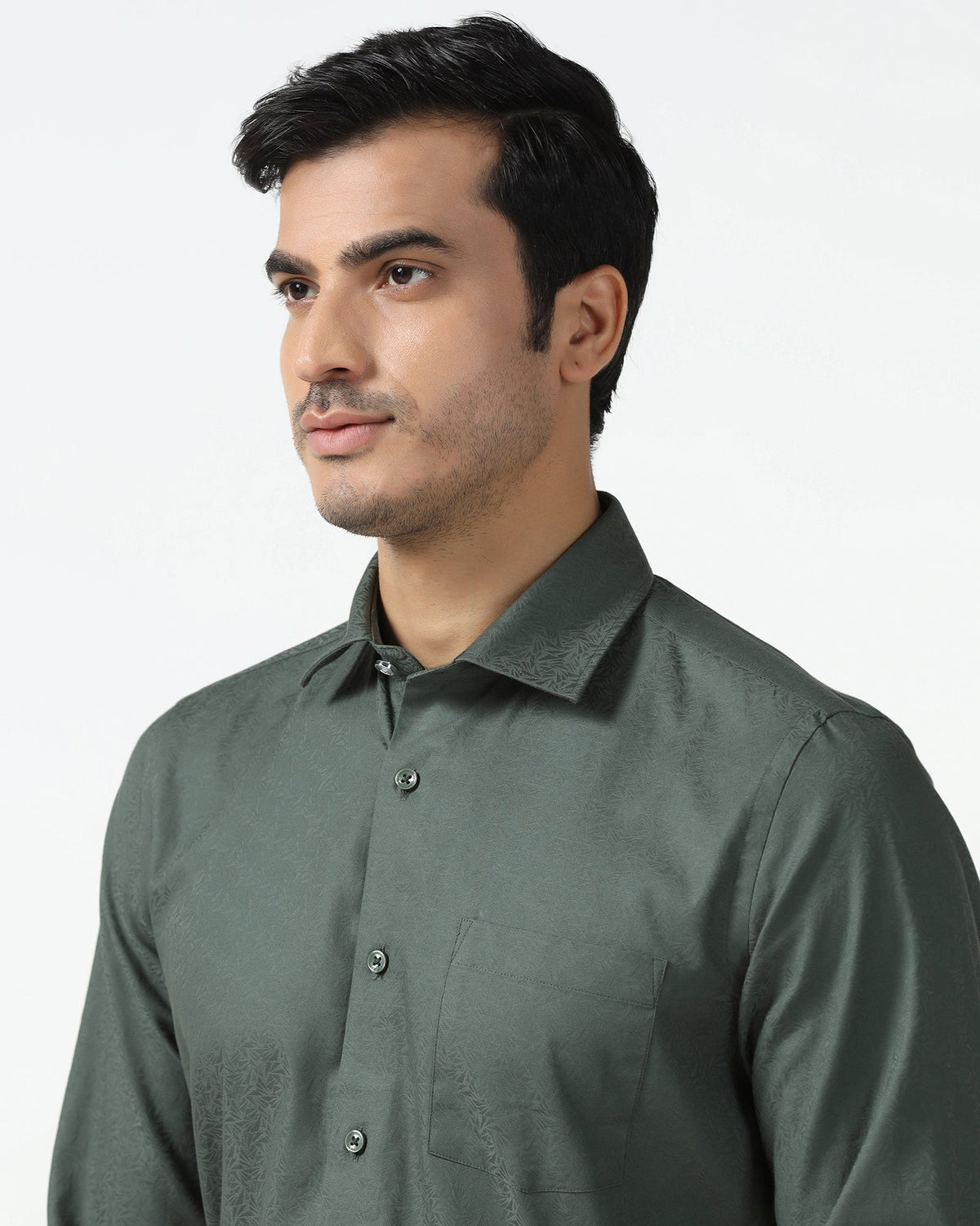 Blackberry Mens Formal Shirt F/S Nl-Lg-Jq-Romeo Green