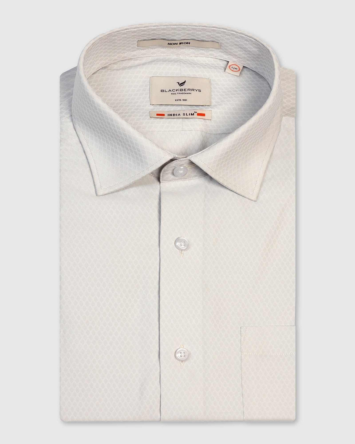 Blackberry Mens Formal Shirt F/S Bp-Bs-Do-Revolve Grey