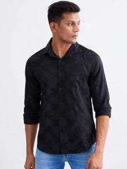 SPYKAR MENS CASUAL SHIRT F/S MSHSOS2BE147 JET BLACK