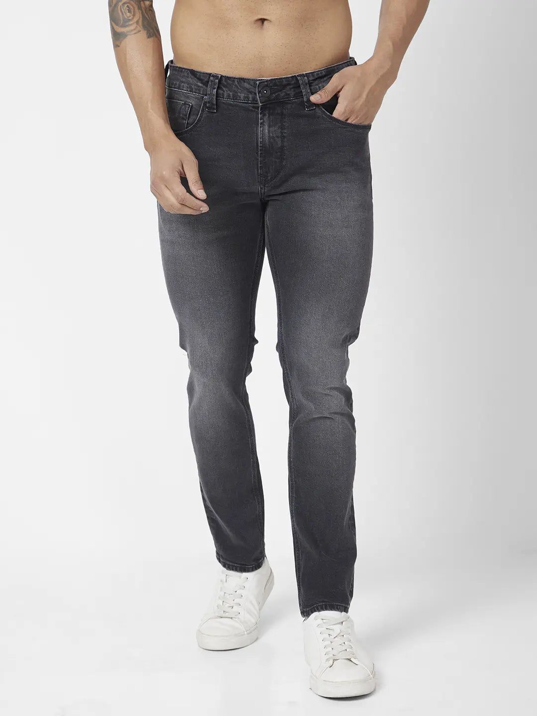Spykar Mens Jeans Mdskn2Bc004 Carbon Black