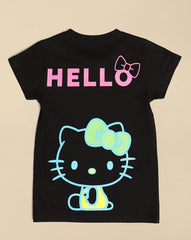 BIO WORLD GIRLS T-SHIRT H/S HLKTKGTSRT002410 BLACK