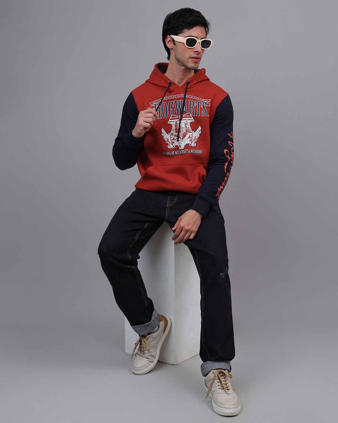 Harry Potter Printed Regular Fit Hoodie For Men