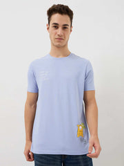 Spykar Mens T-Shirt H/S Mktft1Be120 Heron Blue