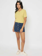 Madame Ladies Western Top H/S M5S11001 048 Mustard