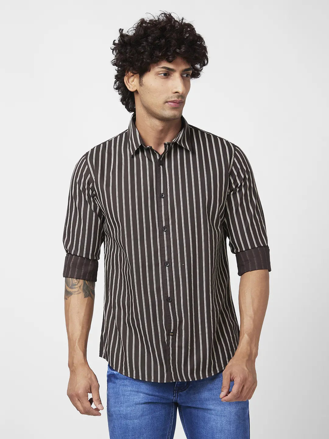 Spykar Mens Casual Shirt F/S Mshst2Bc006 Apple Red