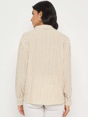 Madame Ladies Western Top H/S M5S18352 004 Brown