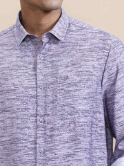 Crocodile Mens Casual Shirt F/S Crcs125-317Mt Purple