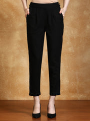 Jaipur Kurti Ladies Western Pants Black