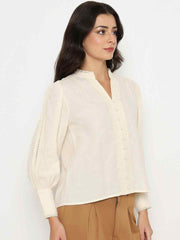 Madame Ladies Western Top H/S M5S18722 1 Off White