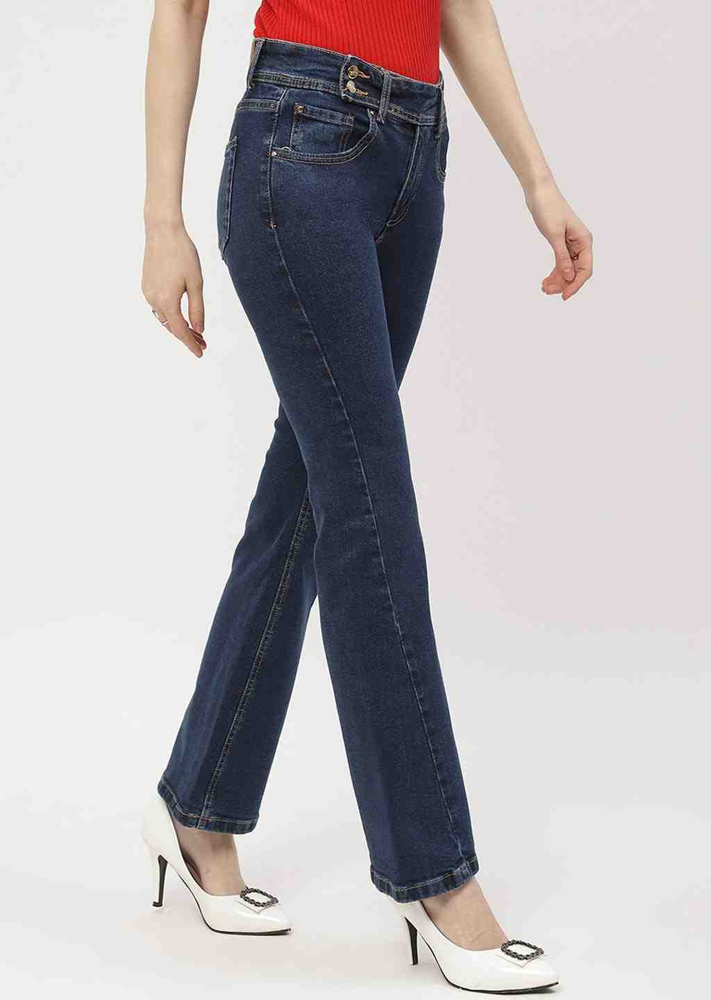 Madame Ladies Western Jeans M4Sc24207 287 Carbon Blue
