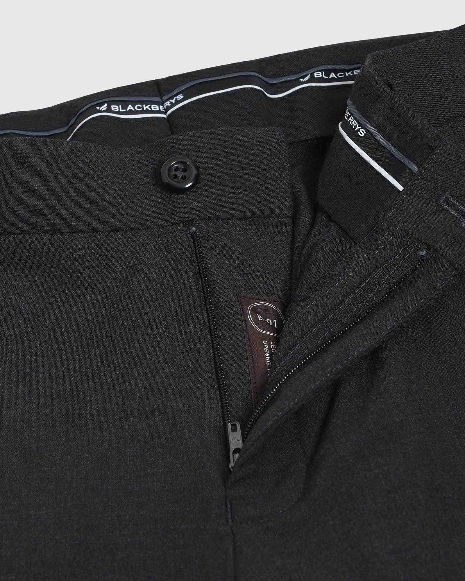Blackberry Mens Formal Trouser Nl-Travis Charcoal