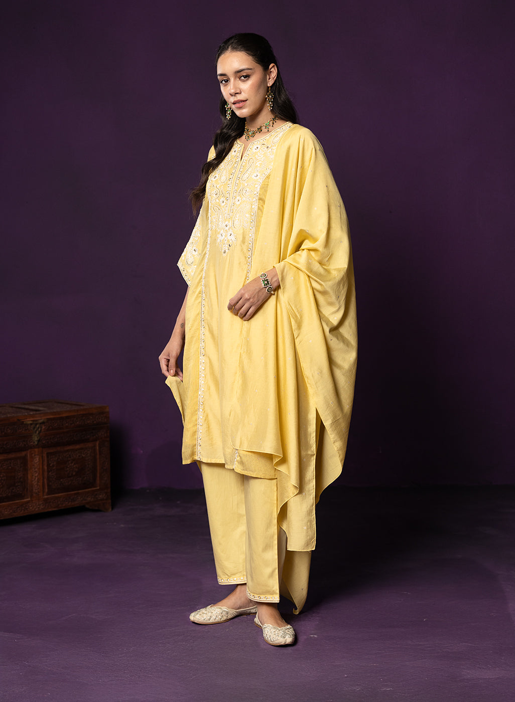 LAKSHITA LADIES WESTERN KURTI 3PCS SET LK05112 2 YELLOW