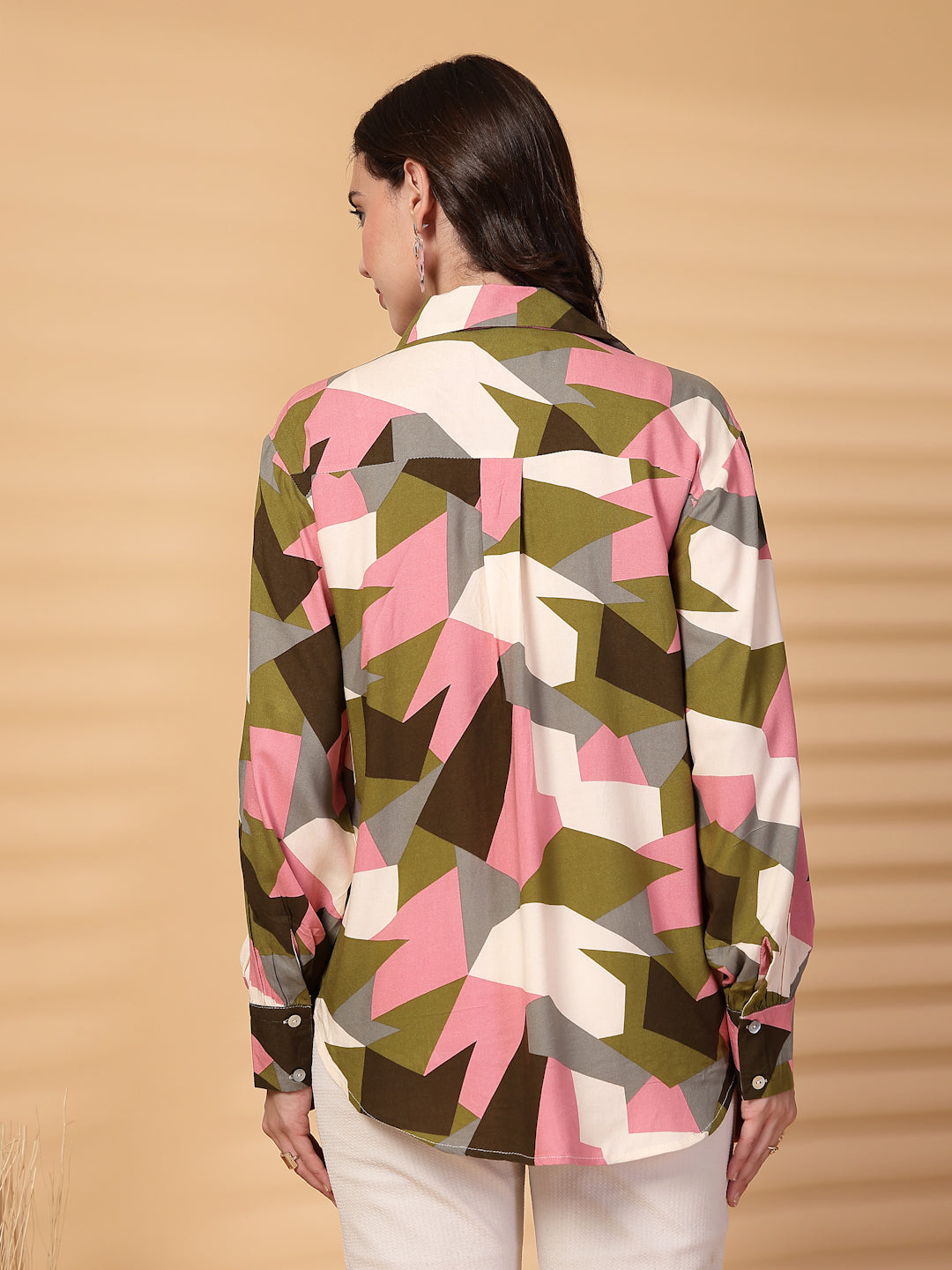 Gipsy Olive Abstract Printed Rayon Shirt