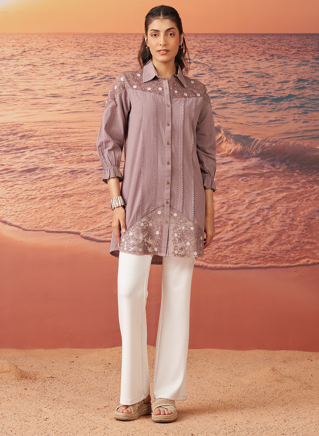LAKSHITA LADIES WESTERN KURTI 1PCS LK04929 18A LILAC GREY