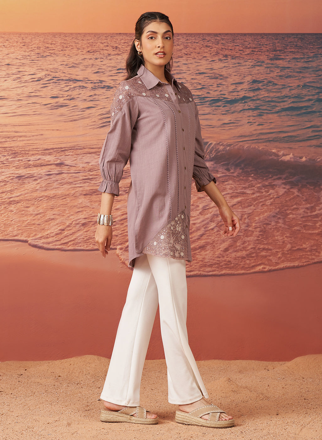 LAKSHITA LADIES WESTERN KURTI 1PCS LK04929 18A LILAC GREY