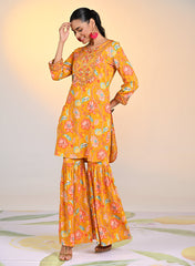 LAKSHITA LADIES WESTERN KURTI 2PCS SET LK04154 16 ORANGE