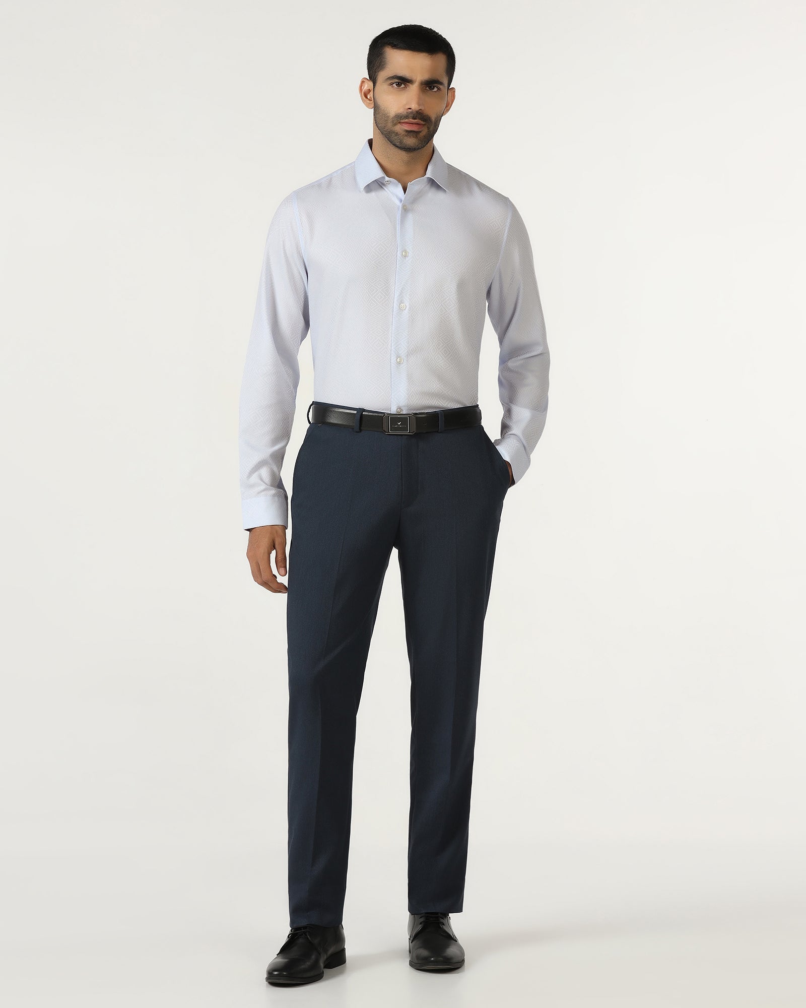 Blackberry Mens Formal Shirt F/S Bp-Lg-Jq-Render Light Blue