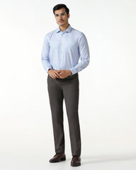 Blackberry Mens Formal Shirt F/S Bp-Lg-Jq-Rile Light Blue