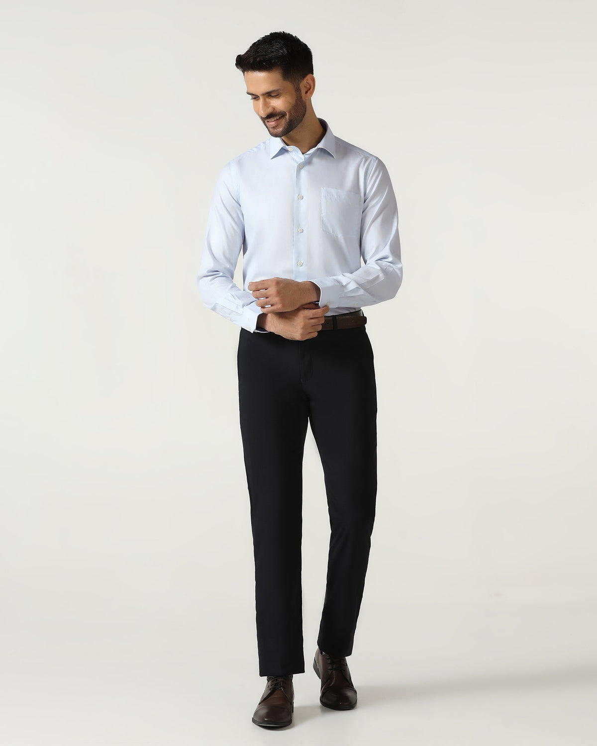 Blackberry Mens Formal Shirt F/S Bp-Bs-So-Rally Light Blue