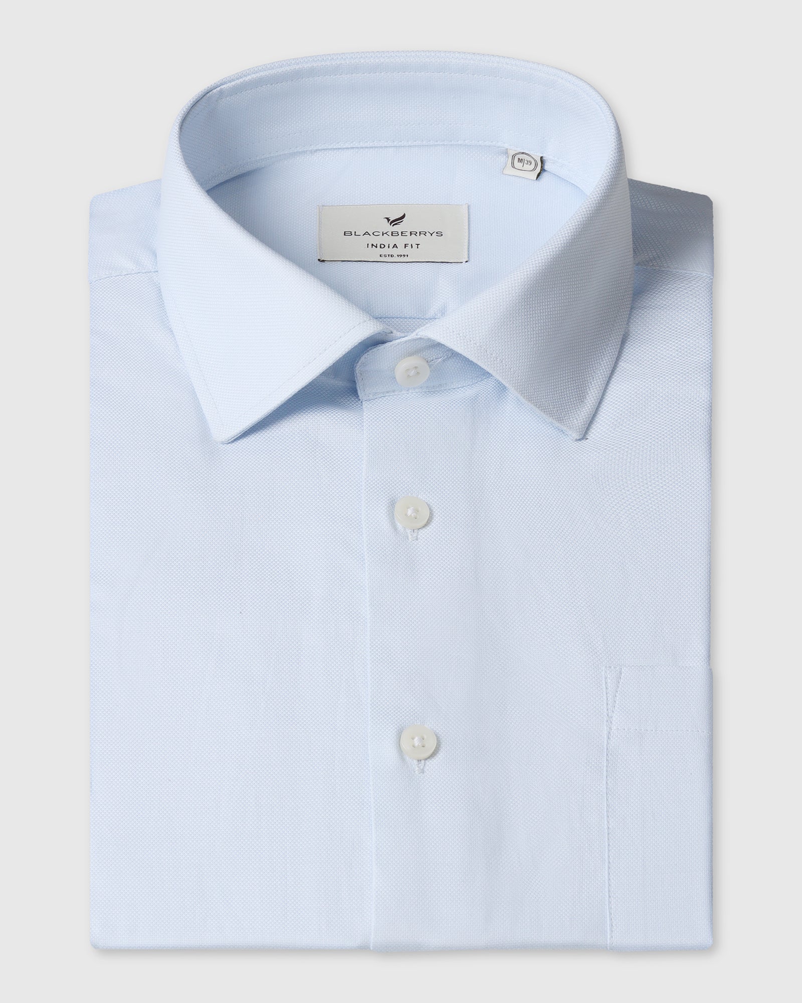 Blackberry Mens Formal Shirt F/S Bp-Bs-So-Rally Light Blue