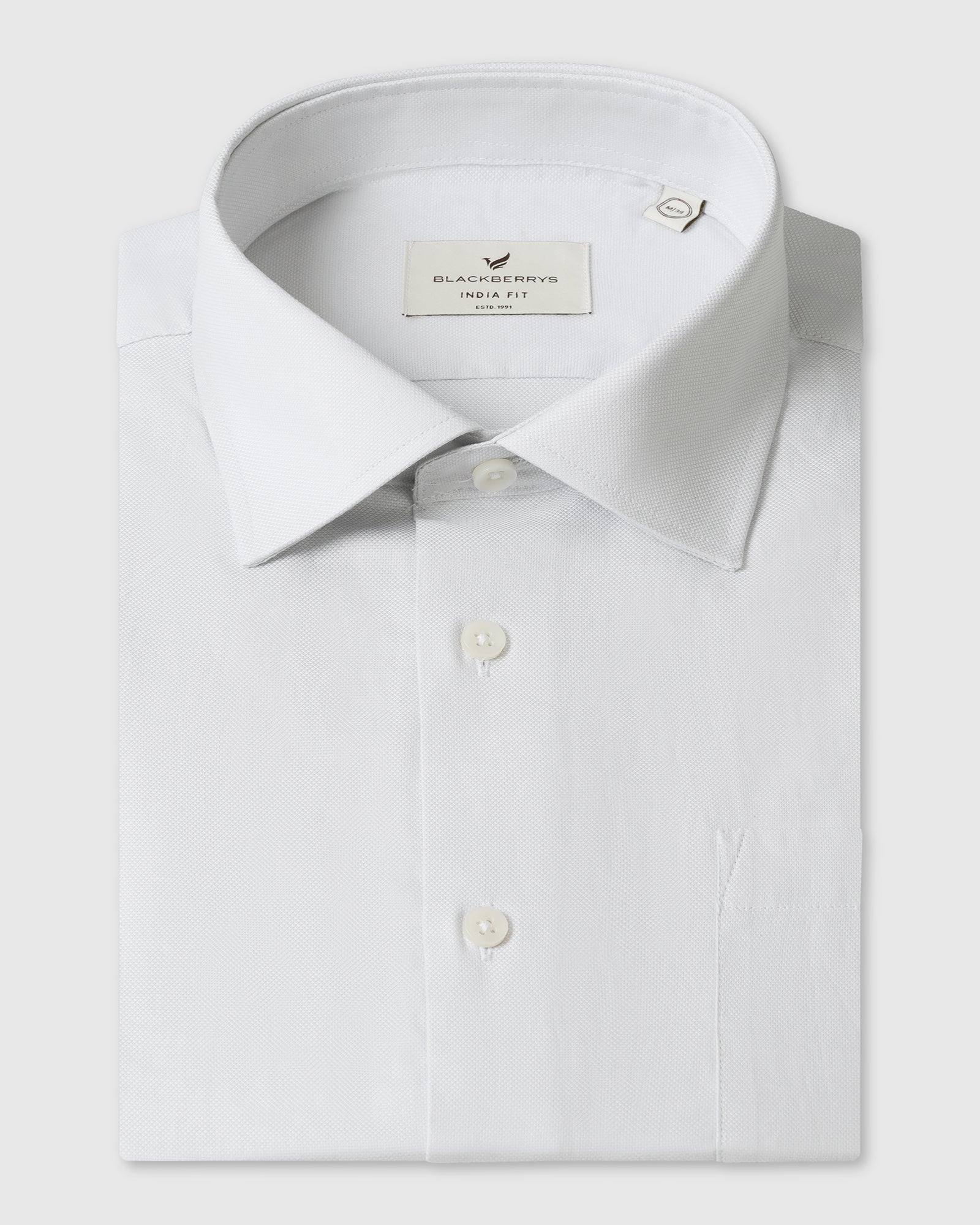 Blackberry Mens Formal Shirt F/S Bp-Bs-So-Rally Light Grey