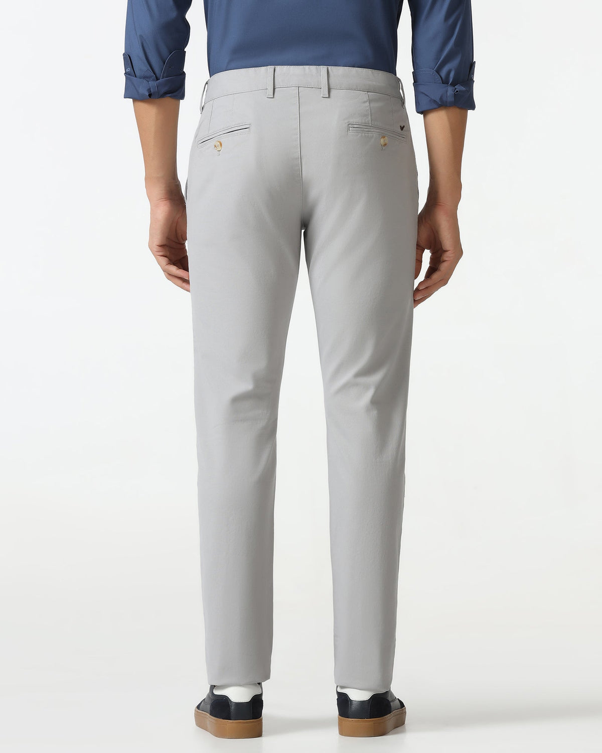 Blackberry Mens Casual Trouser Ek-Au-So-Kary B95 Light Grey - Goyalsons ShopMax