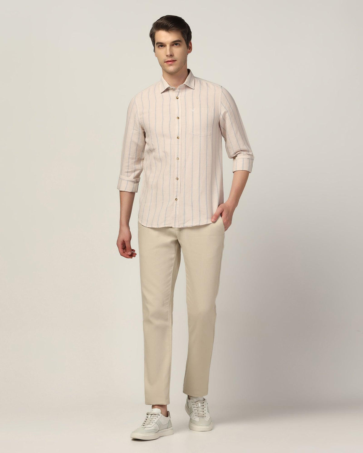 Blackberry Mens Casual Shirt F/S Es-Lh-St-Henry Ecru