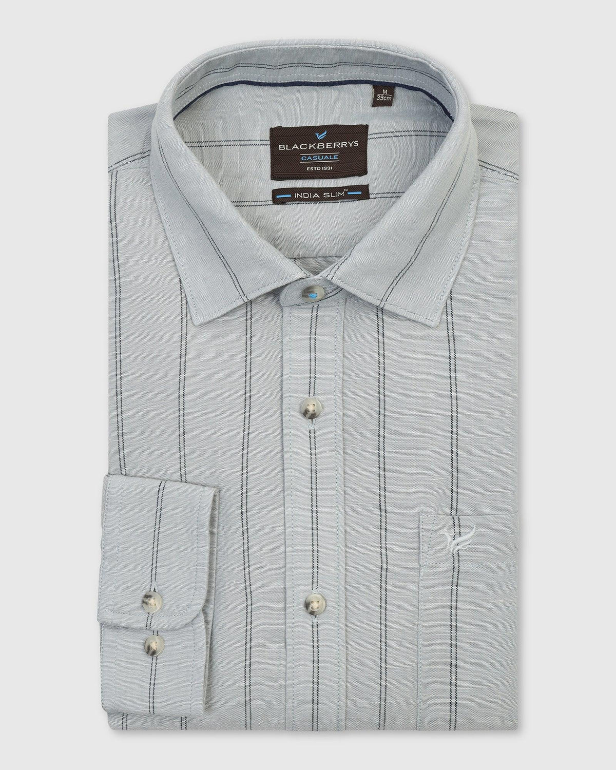 Blackberry Mens Casual Shirt F/S Es-Lh-St-Henry Grey
