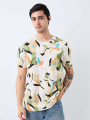 Spykar Mens T-Shirt H/S Mktft1Be004 Off White