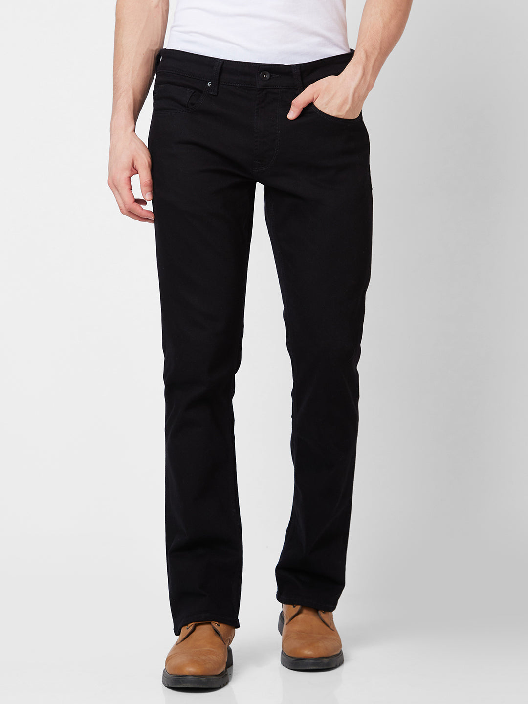 Spykar Mens Jeans Mdraf1Bd012 Black