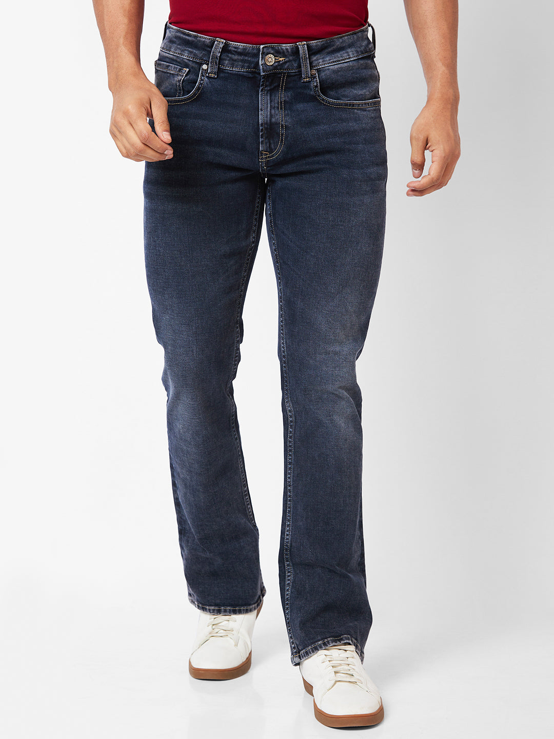 Spykar Mens Jeans Mdraf2Bc002 Black Indigo