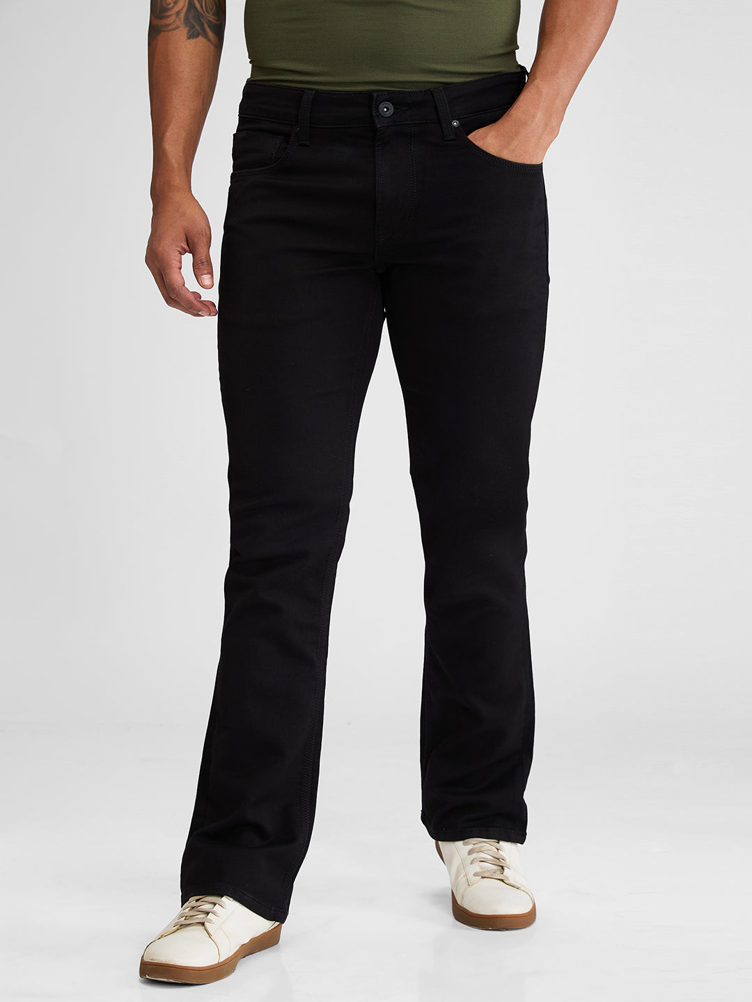 Spykar Mens Jeans Mdraf2Bd001 Black