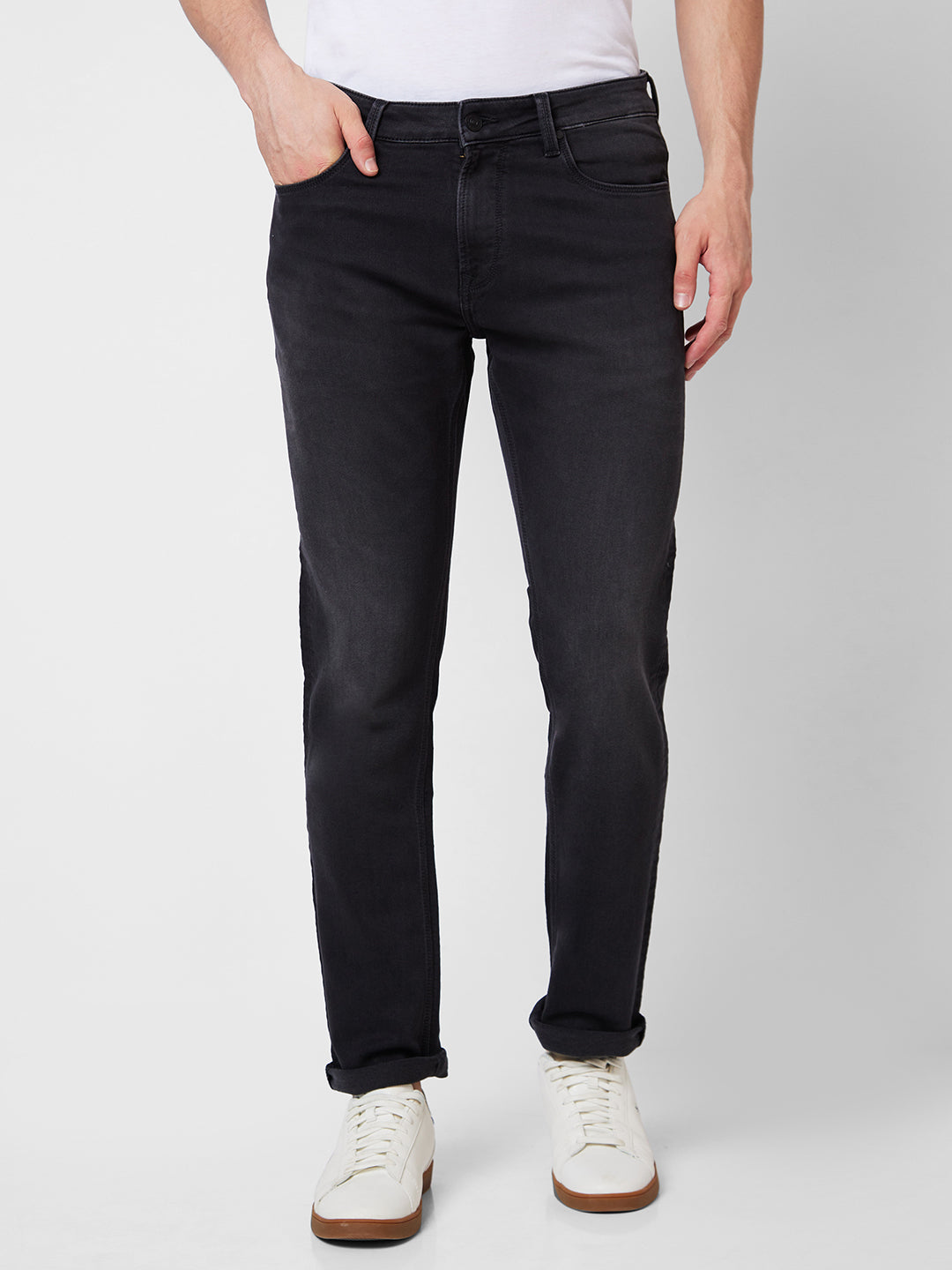 Spykar Mens Jeans Mdrc1Bd018 Carbon Black