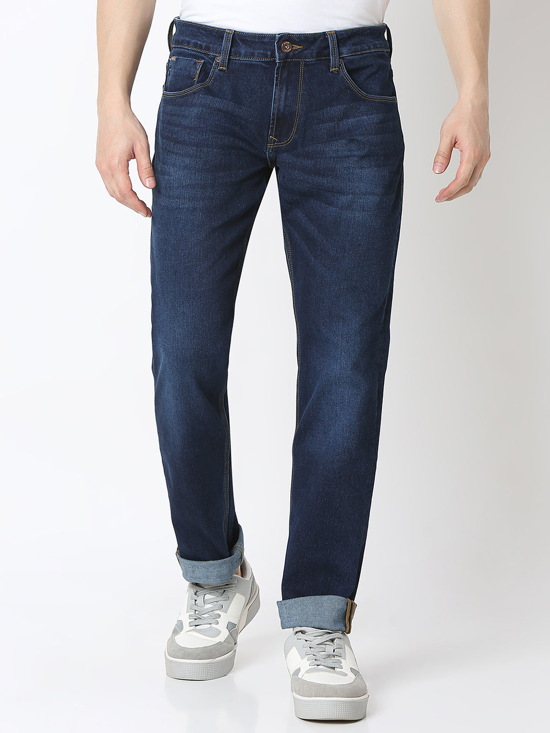 Spykar Mens Jeans Mdrc2Bd014 Dark Blue
