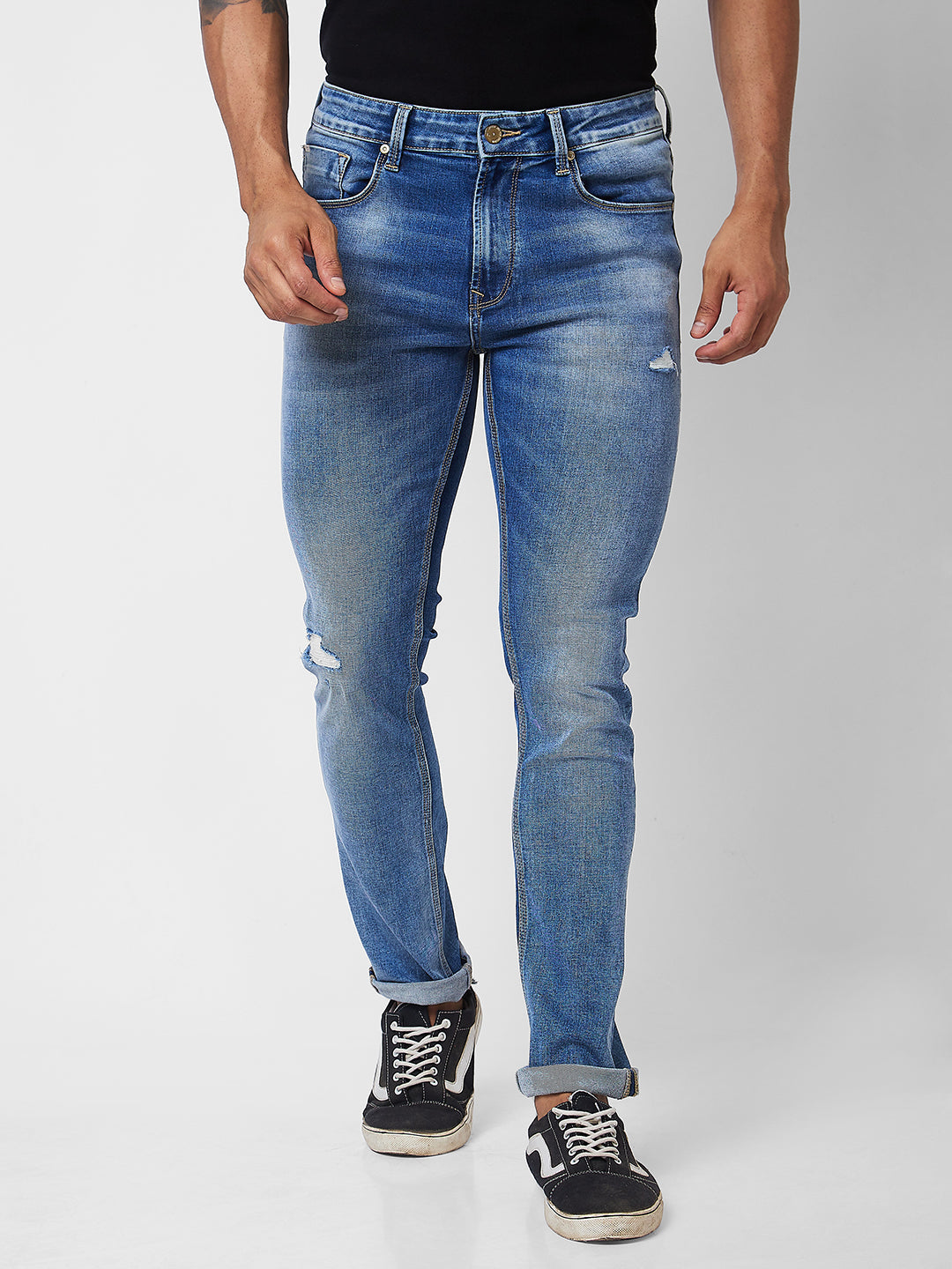 Spykar Mens Jeans Mdro1Bd010 Light Blue